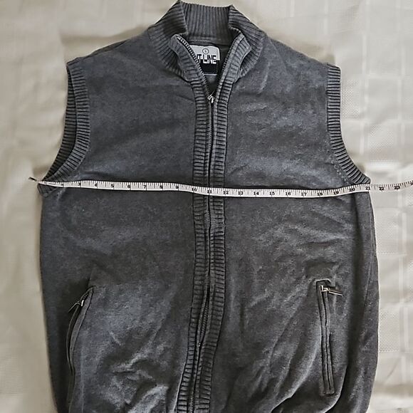 Frontline Men's Zip-Up Vest Gray Large - Picture 9 of 16